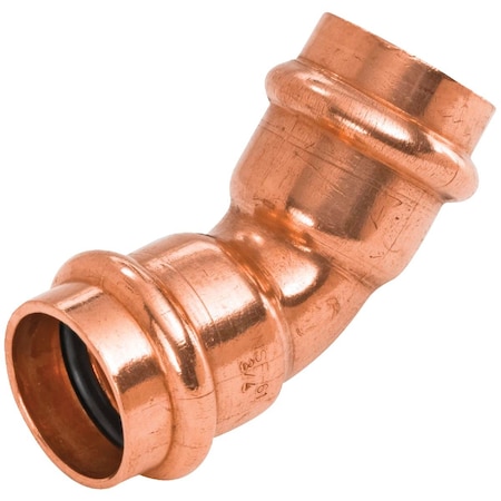 Nibco 3/4'' 45 Deg. Press Copper Elbow, 1/8 Bend 9042900PCU