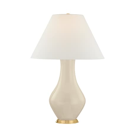 Hudson Valley Lighting Hanslope Table Lamp in Aged Brass/Ceramic French Muslin by Mark D. Sikes MDSL2700-AGB/CFM