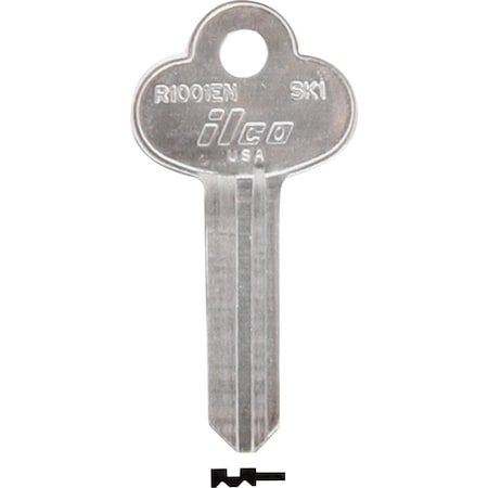 Ilco SKILLMAN Nickel Plated Toolbox Key SK1 / R1001EN, 10PK IAL3803009B