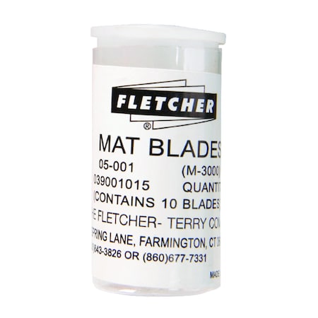 Fletcher-Terry Fletcher-Terry Mat Cutting Steel Single Edge Replacement Blade .5 in. L 10 pc 05-001