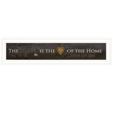 Homeroots Kitchen is the Heart of the Home 11 White Framed Print Kitchen Wall Art 415817