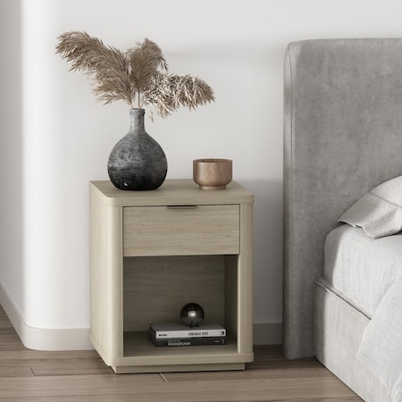 Manhattan Comfort Evelyn Nightstand in Natural NS011-NA