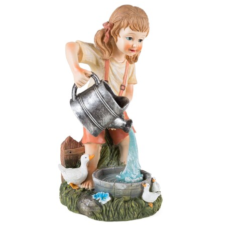Pure Garden Solar Outdoor LED Light, Little Girl Statue 50-186-GIRL