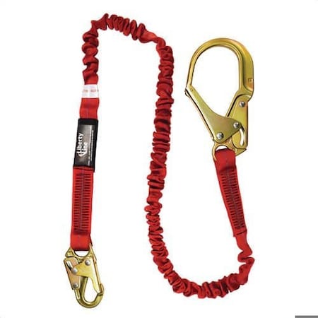 Liberty Line 6 ft Shock Absorbing Lanyard, Internal Design, Snap Hook and Rebar Hook Ends FAL28009