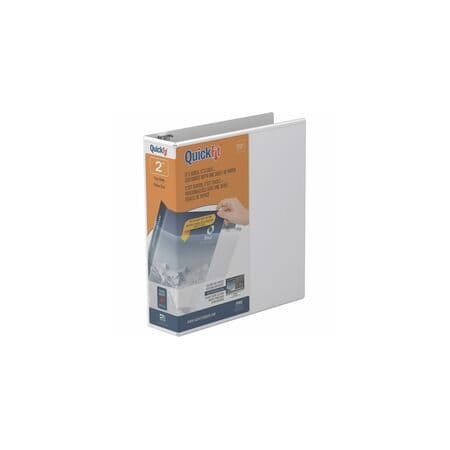 Quickfit Clear-View Binder, 3-Ring Binder, Round Ring, 2 Inch, White - 2in Binder Capacity - Letter - 8 871300