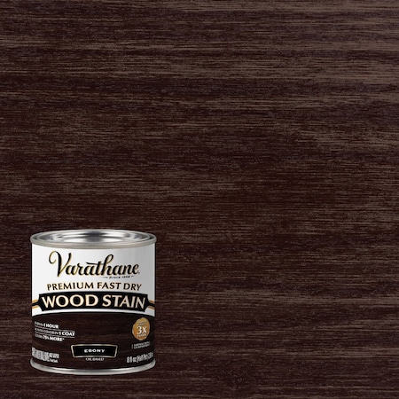Varathane Fast Dry Ebony Wood Urethane Modified Alkyd Interior Wood Stain 1/2 Pt. 269400