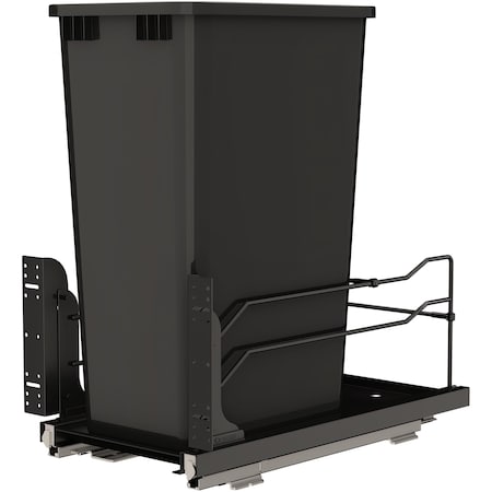 Revashelf Waste Pullout 50QT Single Soft-close Black 53WC-1550SCDM-118
