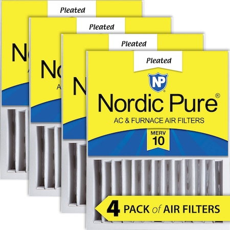 16x20x5 Pleated Air Filter, High Capacity, Electrostatically Charged Synthetic Media, MERV 10, 4 PK