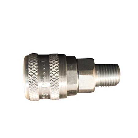 Milton A Style Coupler, 1/4" MNPT, PK10 776