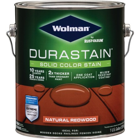 Wolman DuraStain One Coat Solid Color Exterior Stain Natural Redwood 1 Gal. 288092