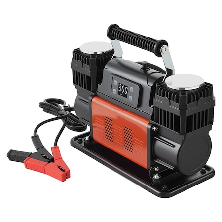 Vevor Dual-Cylinder Heavy Duty Air Compressor 10.6 CFM Auto-Stop Tire Inflator YD-127D-AI
