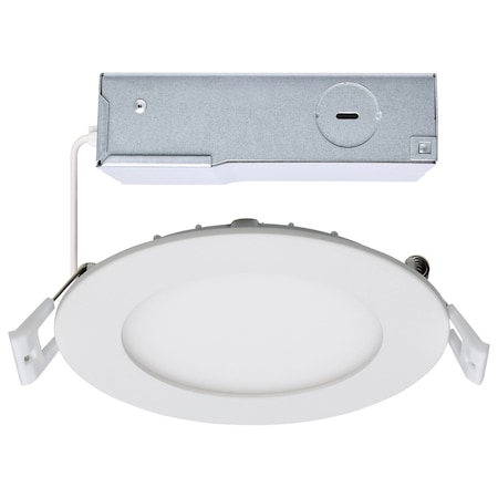 Satco 10 Watt LED Direct Wire Downlight Edge-lit 4-Inch CCT Selectable Round Remote Driver S11826R1