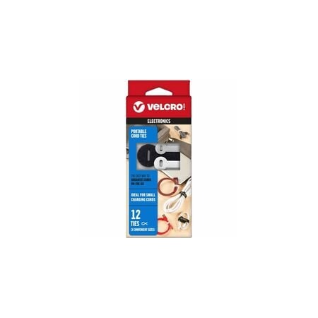 Velcro Portable Cord Ties, Cable Tie, Multi, 6PK VEL30816USA