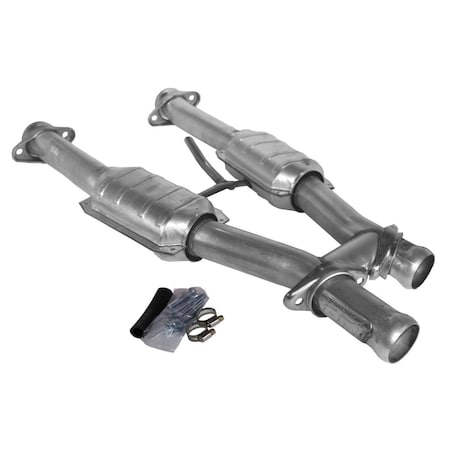 Karuma Car Care Short Mid H-Pipe with High Flow Catalytic Converters KA3294596