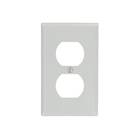 Leviton Receptacle Wallplate, Standard Size, Gang 1, Gray 87003