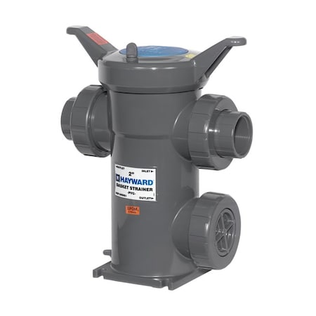 Hayward Flow Control Simplex Strainer, 2-1/2" Pipe, socket, PVC, 150 psi SB1250SE18