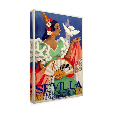 Trademark Fine Art Outdoor Canvas Art - Marcus Jules 'Sevilla' Wall Art for Patios, or Gardens GRL02191-OC1219WR