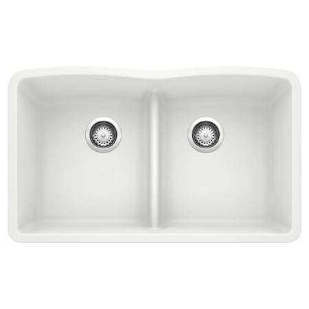 Blanco Diamond Equal Double Low Divide, White 442074