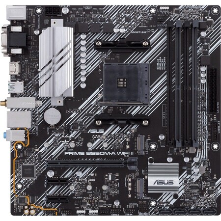 Asus Prime B550M-A WIFI II Desktop Motherboard - AMD B550 Chipset - Socket AM4 - Micro ATX PRIMEB550MAWIFIII