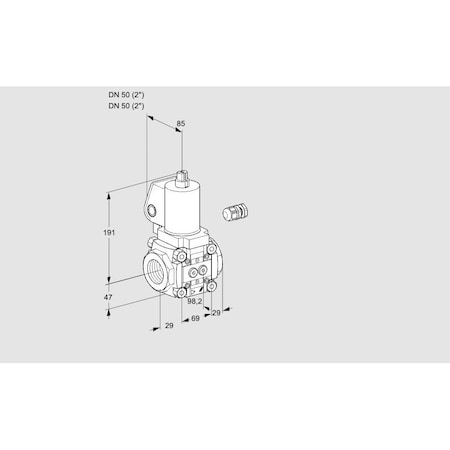 Honeywell Kromschroder VLV ASSY, SOLND, RP2, GAS VAS250R/NWGL FAST KS88017503