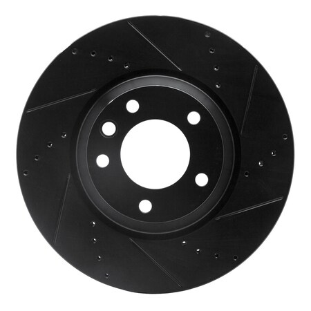 Dynamic Friction Co BRAKE ROTOR DRILLED AND SLOTTED BLACK 633-74051D