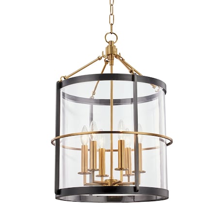 Hudson Valley Lighting Becki Owens X Ren 6 Light Lantern 17.5 In. Aged Old Bronze BKO201-AOB