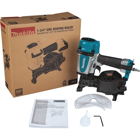 Makita Straight 1-3/4'' Coil Roofing Nailer AN454