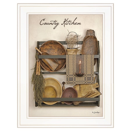 Homeroots Country Kitchen 12 White Framed Print Kitchen Wall Art 406726