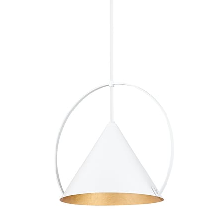 Troy Lighting Mari 1 Light Pendant 18 In. Gold Leaf/Soft White Combo F1818-GL/SWH
