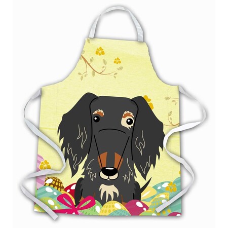 Carolines Treasures Easter Eggs Wire Haired Dachshund Dapple Apron BB6128APRON