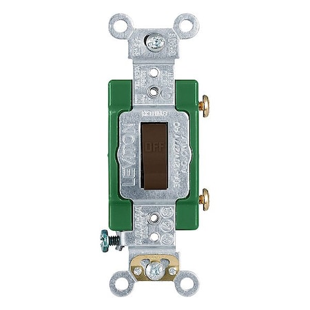 Leviton Wall Switch, 2 hp, Toggle, 30 A, Brown 3031-2