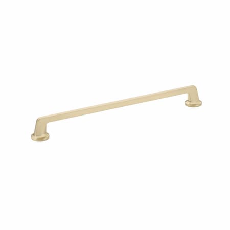Schaub 12in Center to Center Northport Flat Cabinet Pull Signature Satin Brass Finish 204-SSB