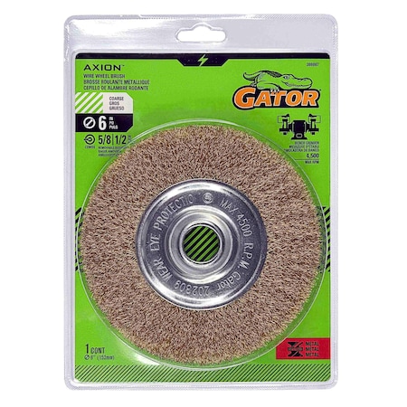 Gator Finishing 6 in. Wire Wheel Brush, Coarse 389867