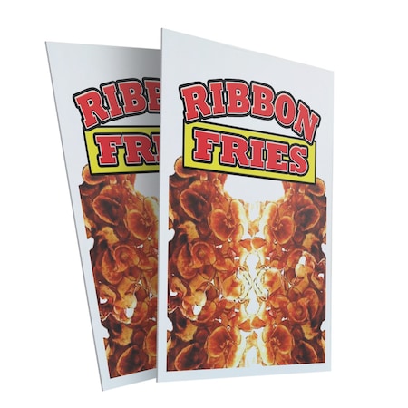 Signmission Ribbon Fries, Plastic Signs Only 24 Inch x 36 Inch, Corrugated Plastic, 2PK CSB-2436-2PACK-Ribbon Fries