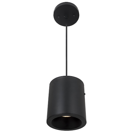 Honya Lighting LED Pendant Cylinder Light 15W/ 3000-4000-5000K Selectable/ Pendant/ Ceiling Mount/Matte Black HYA-CYL-6IN3CCT-BK