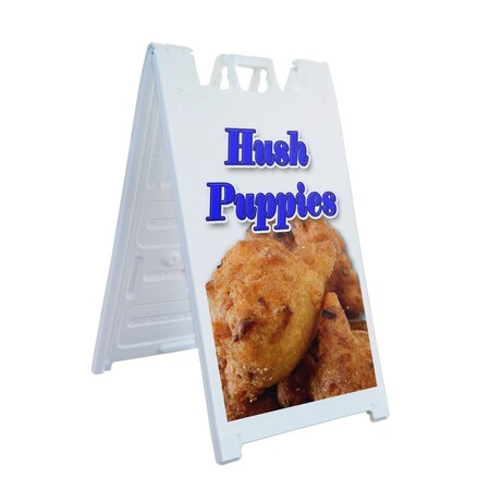 Signmission Hush Puppies, A-Frame & 2 Sign Inserts, Heavy-Duty Plastic Frame SBHD-C-2436-Hush Puppies