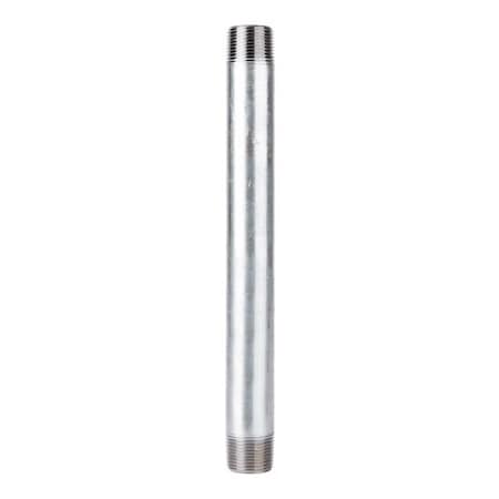 Stz Industries 2-1/2 in. MIP each X 2-1/2 in. D MIP Galvanized Steel 12 in. L Nipple 351U212X12