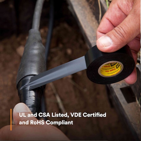 3M ElectricalTape, Black, 22ydL, 1-1/2inW 57163