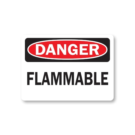 Signmission Safety Sign, 14 in Height, Plastic, Flammable, DS-Flammable DS-Flammable