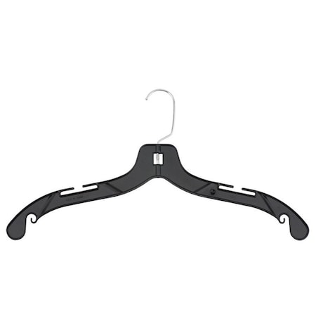 Nahanco 17in Black Plastic T-Shirt Weight Shirt Hanger, 100PK 2508