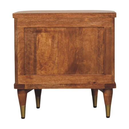Homeroots 22" Brown Solid Wood Two Drawer Nightstand 701722