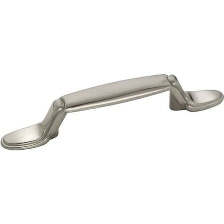 Amerock Cabinet Pull, 516 in L Handle, 1 in H Handle, 1516 in Projection, Zinc, Satin Nickel 1887668