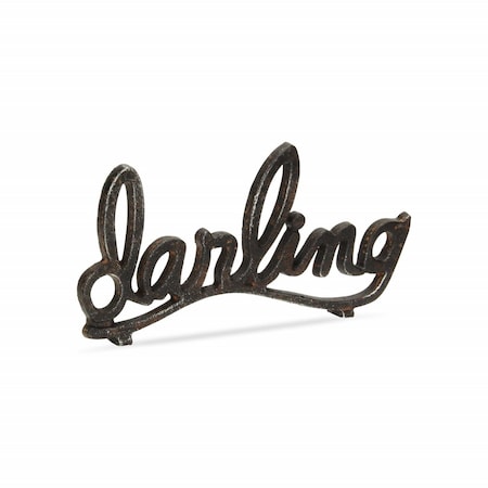 Homeroots 5" Black Cast Iron Hand Painted Darling Tabletop Sculpture 483234