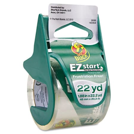 Duck Brand EZ Start Carton Sealing Tape/Dispenser 1.88" x 22.2 yards 11/2" Core 7307