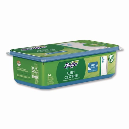 Swiffer Wet Refill Cloths, 8 x 10, Fresh Scent, White, 24 Cloths, 6PK 35155