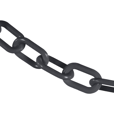 Mr. Chain 2" x 50' Slate Gray Heavy Duty Plastic Safety Chain 51057-50