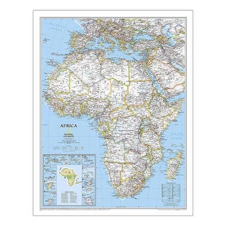National Geographic Africa Classic Map, Laminated, 24in. x 30.75in. RE00620142