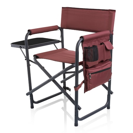 Picnic Time Family Of Brands Sports Chair, Burgundy 809-00-118-000-0