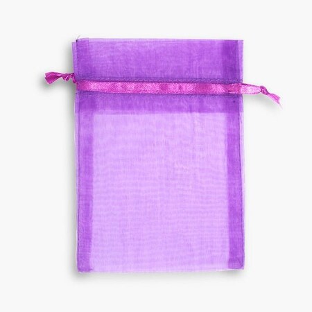 Nashville Wraps Plum Sheer Organza Bags, 5x7, 10PK B952888