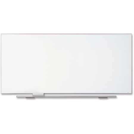 Iceberg Dry Erase Board, Porcelain, 44 in, 96 in, Aluminum Frame, White, Gloss 31480